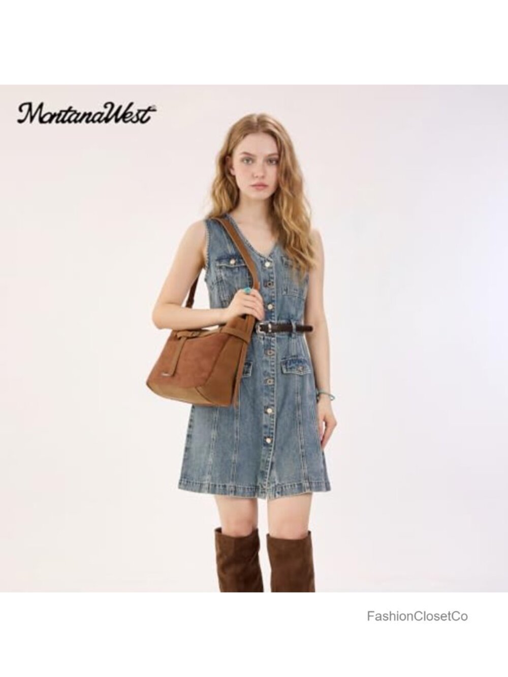 Faux Suede Slouchy Hobo Tote Bag with Adjustable Strap - Picture 6 of 6